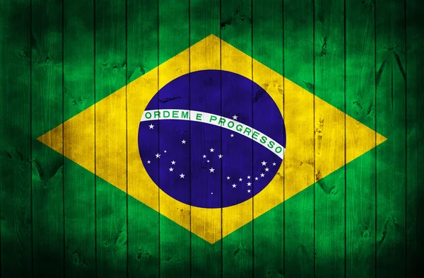 Bandera grunge de Brasil —  Fotos de Stock