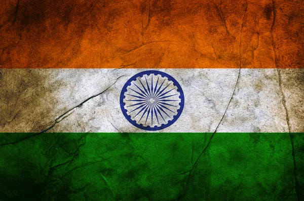 Grunge vlag van india — Stockfoto