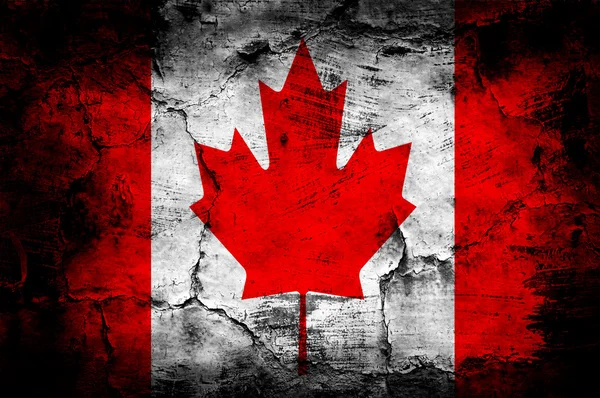 Grunge vlajka Kanady — Stock fotografie