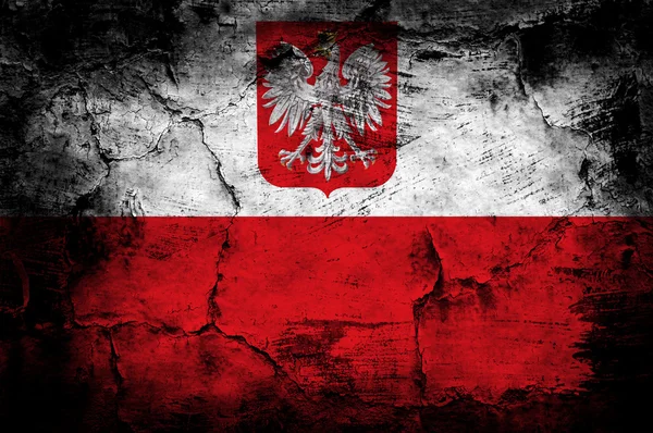 Bandiera grunge della Polonia — Foto Stock