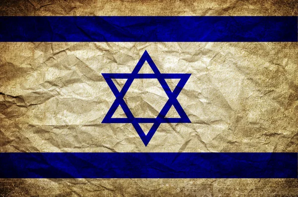 Israels flagga för grunge — Stockfoto