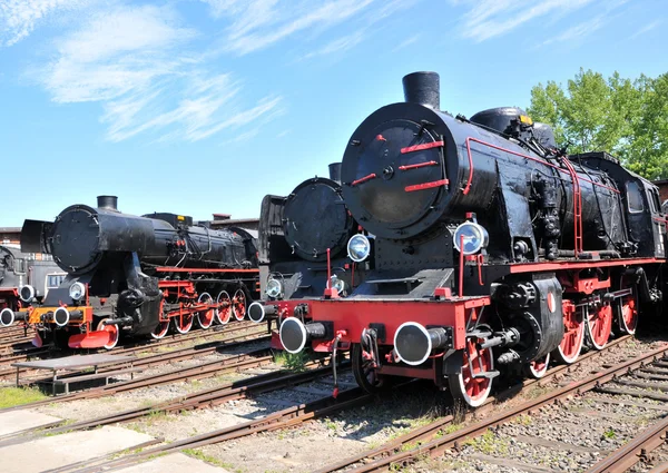 Locomotivas a vapor antigas — Fotografia de Stock