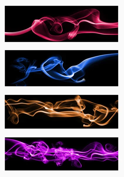 Web templates set - colorful smoke — Stock Photo, Image