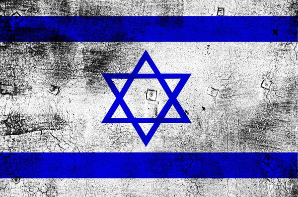 Israels flagga för grunge — Stockfoto