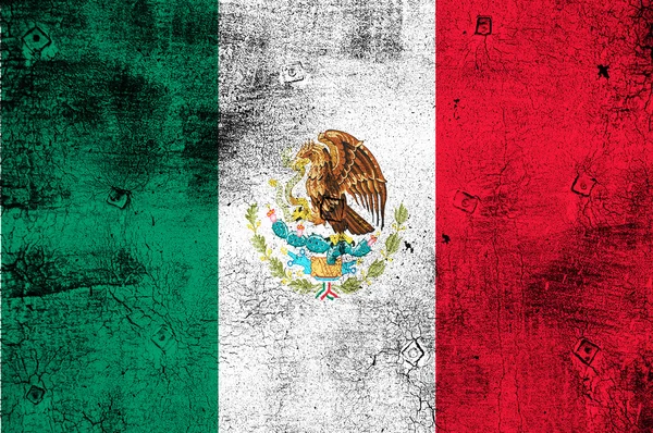 Grunge flagga Mexiko — Stockfoto