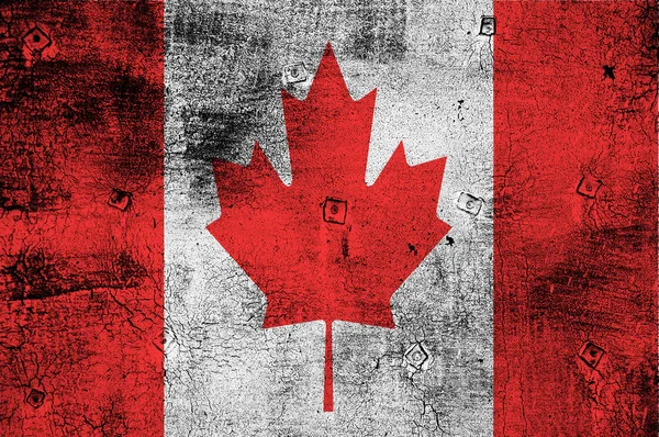 Grunge flagga Kanada — Stockfoto