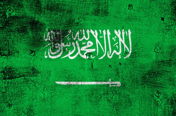 Bandera Grunge de Arabia Saudita —  Fotos de Stock