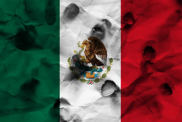 Grunge vlag van Mexico — Stockfoto