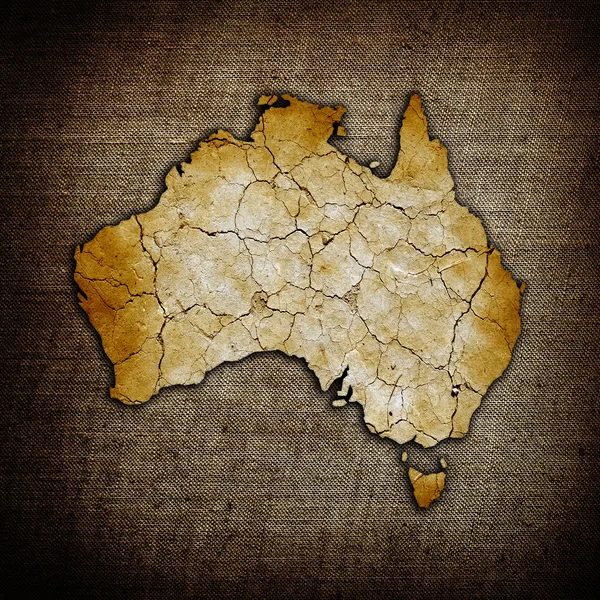 Grunge viejo envejecido Australia mapa ilustración — Foto de Stock