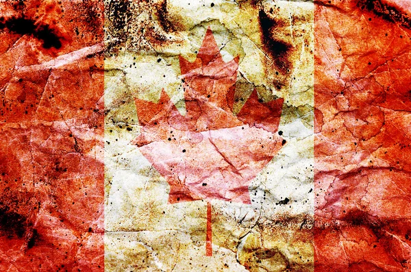 An old grunge flag of Canada — Stock Photo, Image