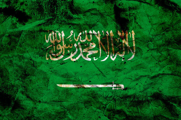 Grunge flag of saudi arabia