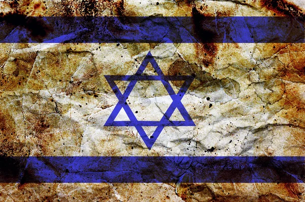Grunge vlag van Israël — Stockfoto