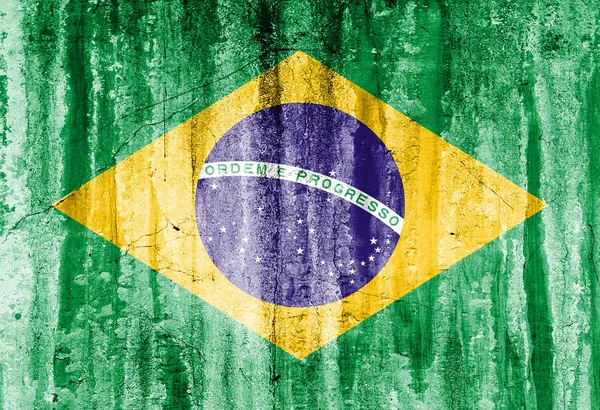 Brazil grunge zászló — Stock Fotó