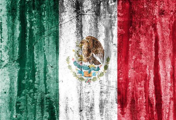 Grunge vlag van Mexico — Stockfoto