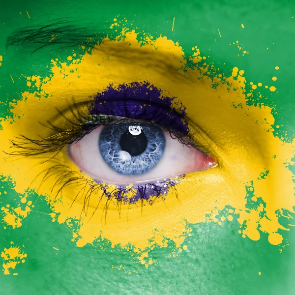 Brazilië Vlag — Stockfoto