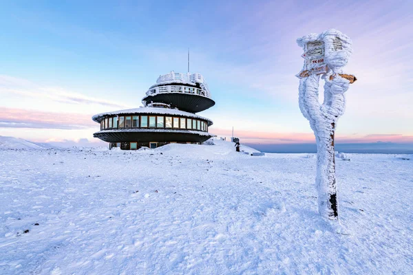 Winter Landscape Sniezka Mountain Poland — Stock Photo, Image