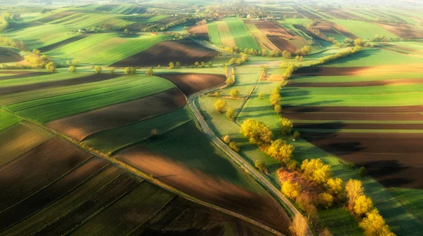 Hermosa Vista Aérea Verdes Colinas —  Fotos de Stock