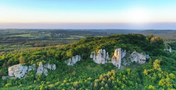 Jura Krakowsko Czestochowska Kireçtaşı Kayaları Polonya — Stok fotoğraf