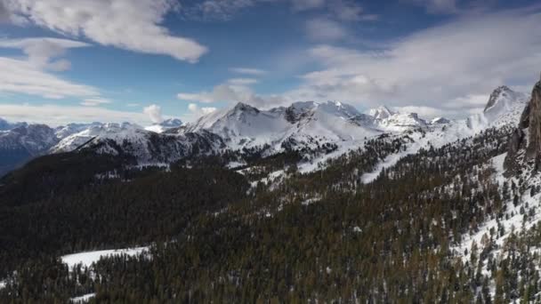 Вид Воздуха Горы Зимой — стоковое видео