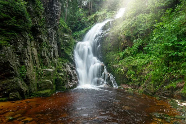 Waterfall Mountains Kamienczyka Waterfall Szklarska Poreba Poland — Stockfoto