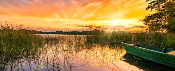 Beautiful Summer Sunset Lake — Stock Photo, Image