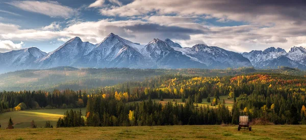 Beautiful Autumn Landscape Tatry Mountains — стокове фото