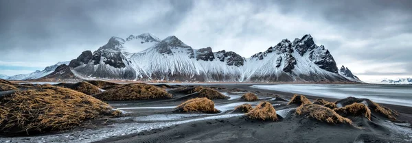 Διάσημη Παραλία Stokksness Στην Ισλανδία — Φωτογραφία Αρχείου