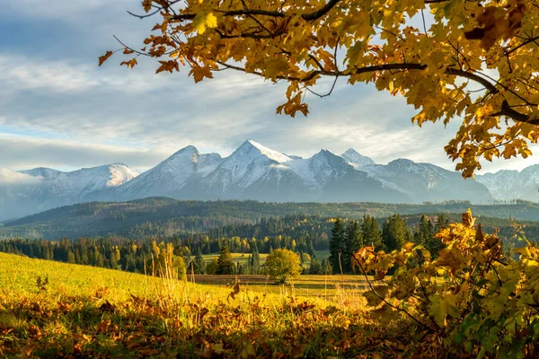 Beautiful Autumn Landscape Tatry Mountains — Foto de Stock