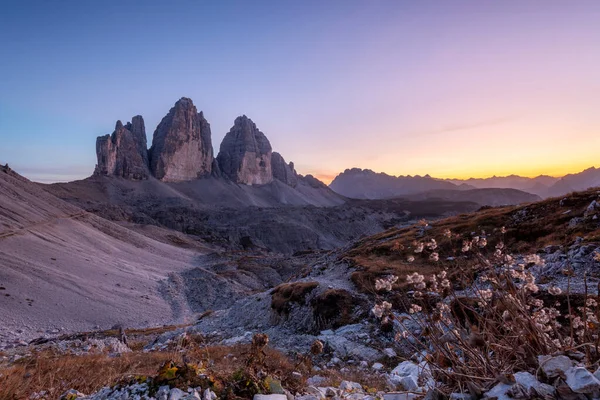 Hermoso Paisaje Puesta Sol Las Montañas Durante Otoño — Foto de Stock