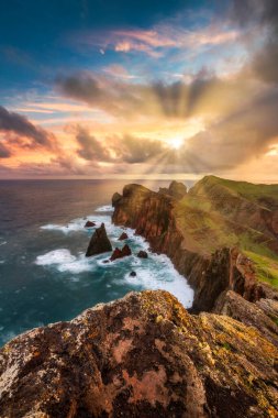 Madeira adasının manzarası - Ponta de sao Lourenco
