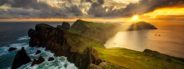 stock image Landscape of Madeira island - Ponta de sao Lourenco - panorama