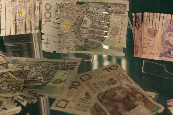 Varsovia Polonia Junio 2021 Nbp Money Center Museo Billetes Quemados — Foto de Stock