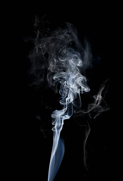 Füstfelhők Közelsége Fekete Alapon — Stock Fotó