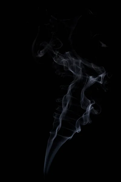 要旨黒い壁紙に白い煙オーバーレイ効果の煙の背景蒸気 — ストック写真