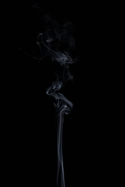Fehér Füst Fekete Háttérrel Egy Kis Füst Elszigetelt — Stock Fotó