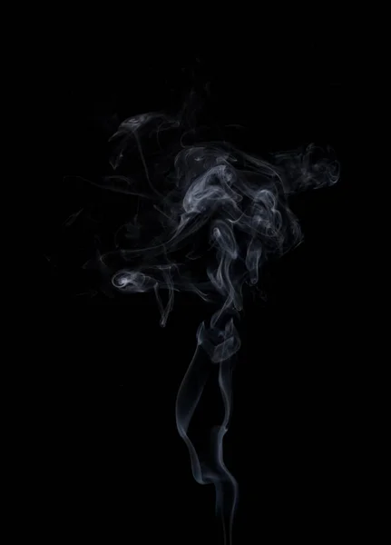 Absztrakt Füst Hátterek Gőz Fehér Füst Overlay Hatása Fekete Tapéta — Stock Fotó