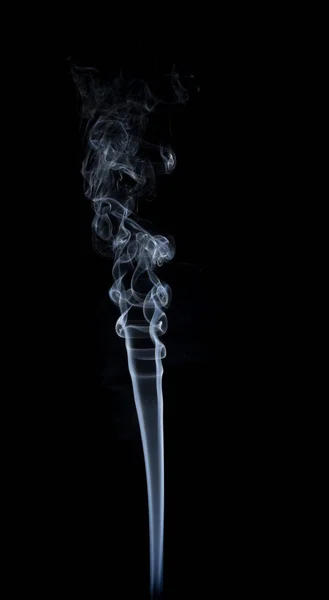 Close Steam White Smoke Black Backgrou — Stock Photo, Image
