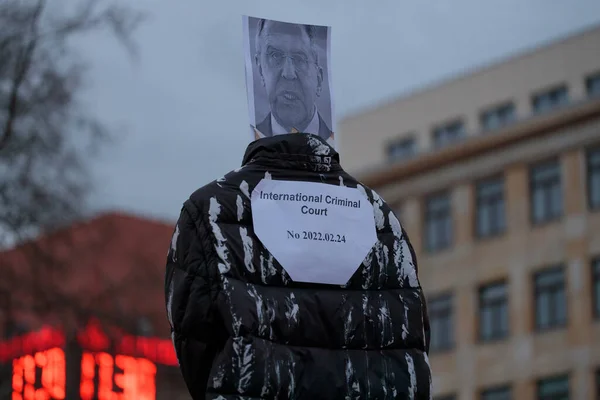 Pozna Polen 2022 Ukrainer Protestieren Gegen Den Krieg Ihrem Land — kostenloses Stockfoto