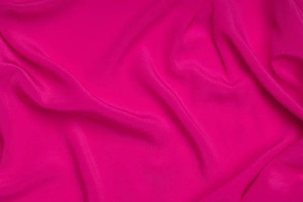 Волнистые Складки Розовой Шелковой Текстуры Атласный Бархатный Материал Роскошный Розовый — стоковое фото