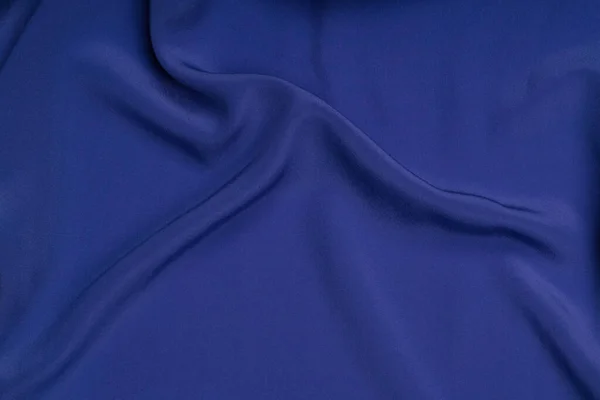 Красивый Цвет Индиго Шелковой Ткани Текстуры Фона — стоковое фото