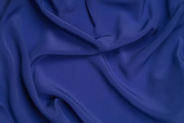 Гладкий Элегантный Синий Шелк Атласная Роскошная Текстура Ткани Использоваться Качестве — стоковое фото