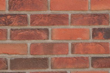 Arka plan için kırmızı tuğla duvar dokusu. Bu kırmızı tuğladan bir doku..