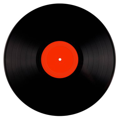 Vinil albüm LP kırpma yolu ile izole edildi. Yüksek çözünürlüklü müzik plağı. Boş etiket, kırpma yolu.