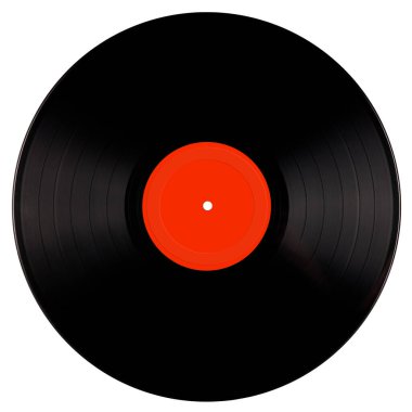 Vinyl record album LP isolated with clipping path included. High resolution Music Record VInyl. Empty label, clipping path. clipart