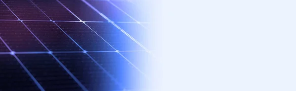 Solar Panel Close Photovoltaic Place Copy White Background Web Banner — ストック写真