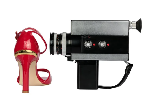 Filmer Designade För Kvinnor Cinema Heels Conceptual Imega Kvinnors Filmfotografi — Stockfoto