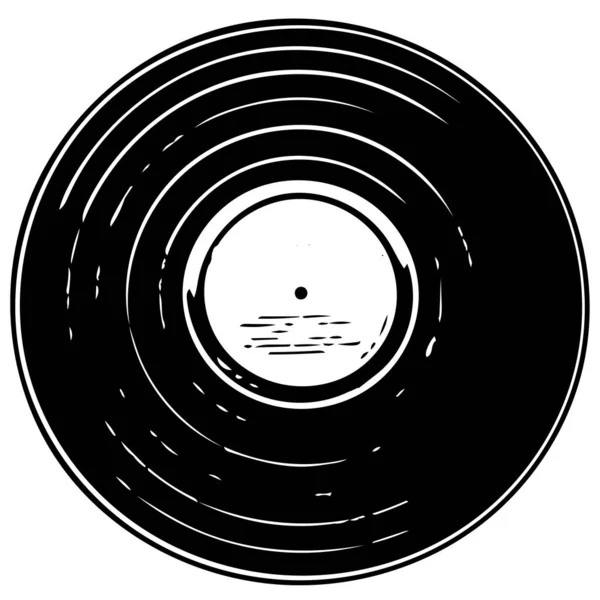 Vintage Vinil Record Space Tex Retro Vinyl Record Sketch — Foto de Stock