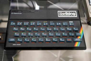Oslo, Norway. May 01, 2022: Vintage computer ZX SPECTRUM VIKING at the Oslo Museum of Technology.