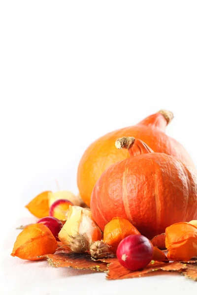 Ajuste de otoño con calabazas hokkaido — Foto de Stock