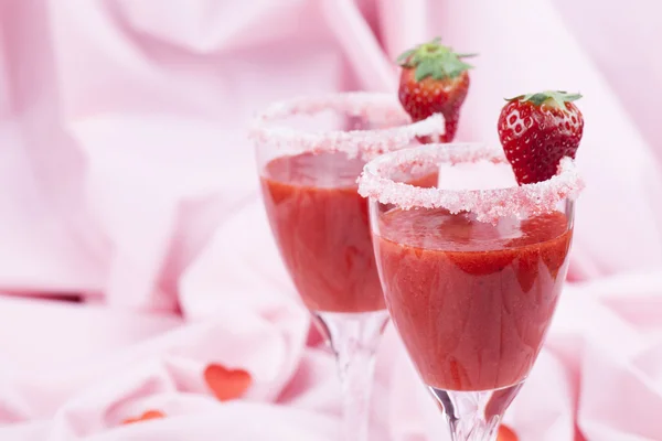 Valentines aardbei drankje — Stockfoto